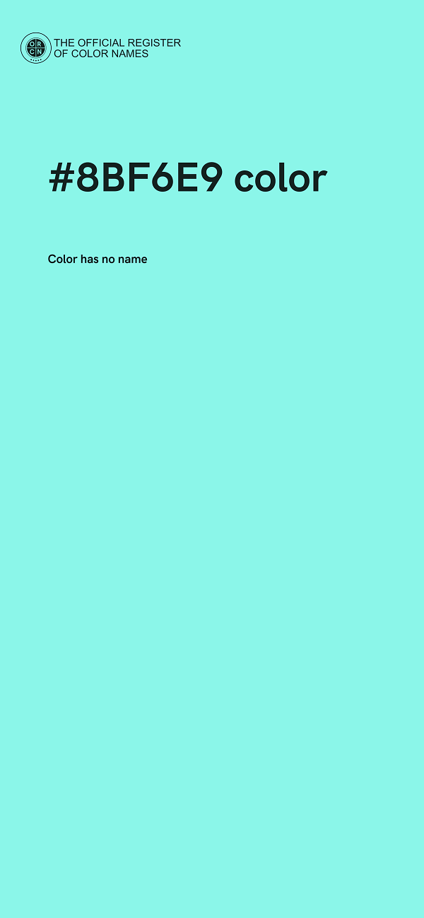 #8BF6E9 color image