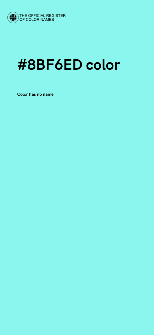 #8BF6ED color image