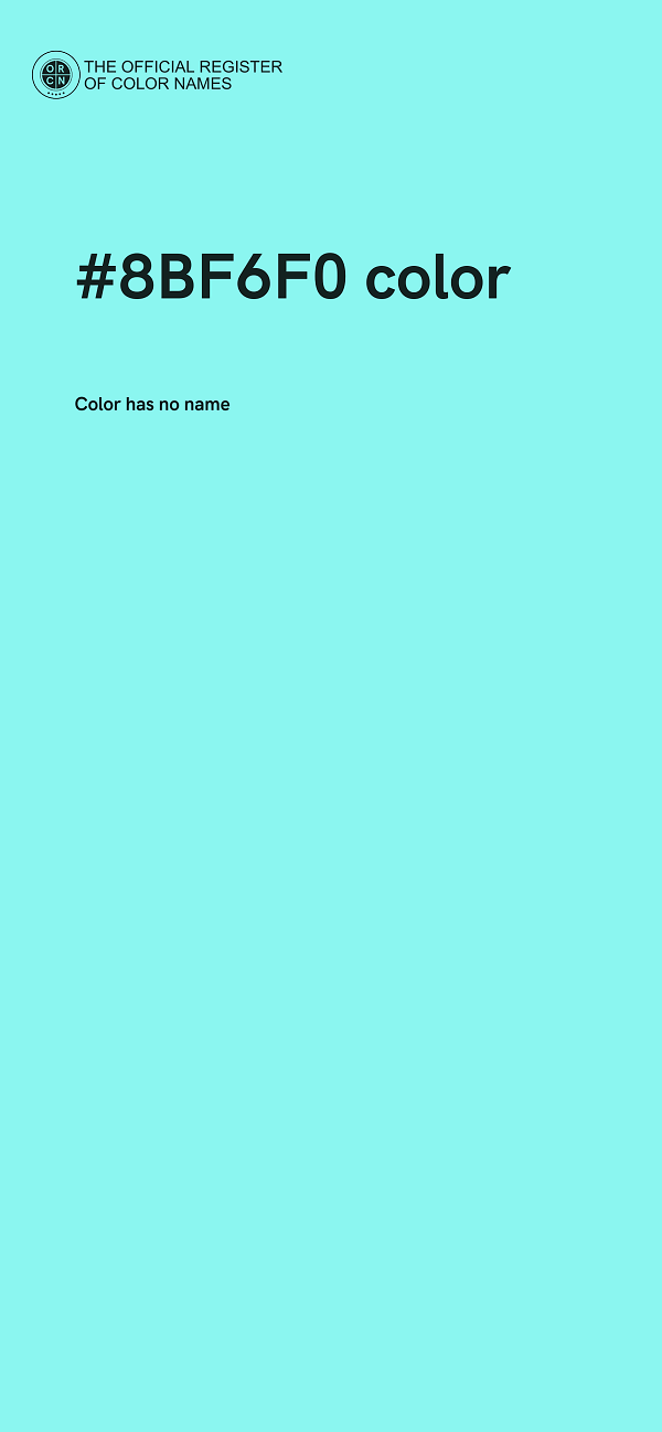 #8BF6F0 color image