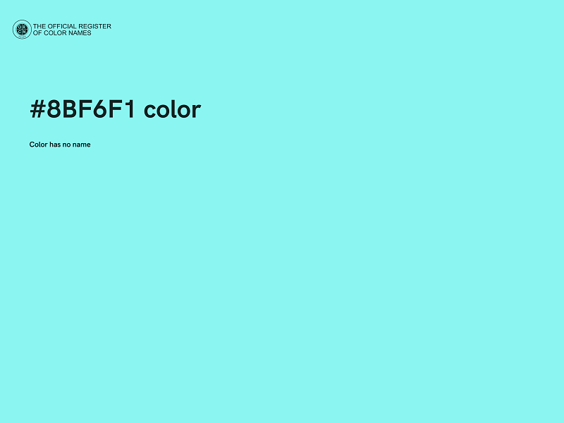 #8BF6F1 color image