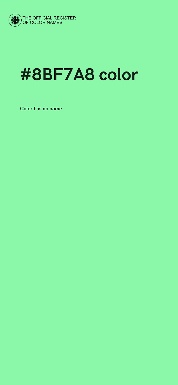 #8BF7A8 color image