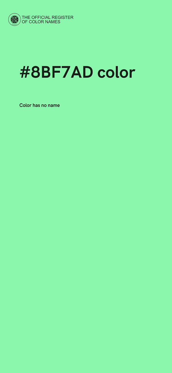 #8BF7AD color image