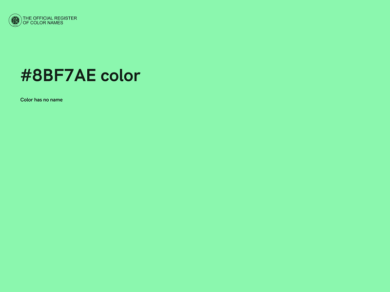 #8BF7AE color image