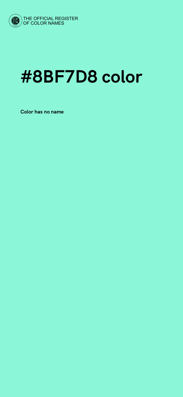#8BF7D8 color image