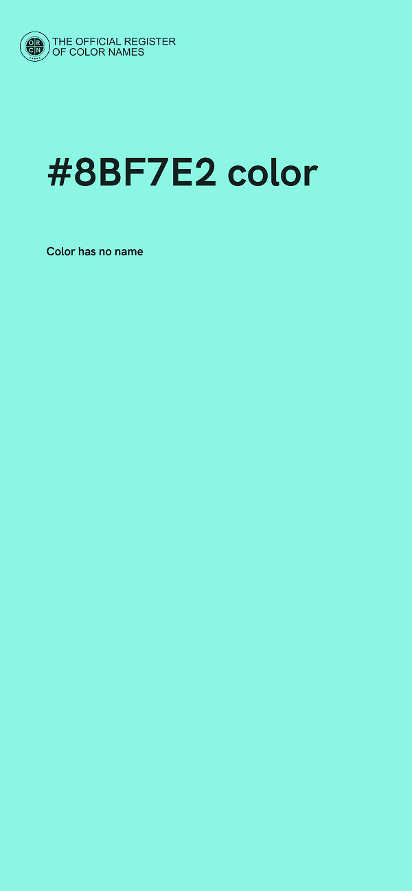 #8BF7E2 color image