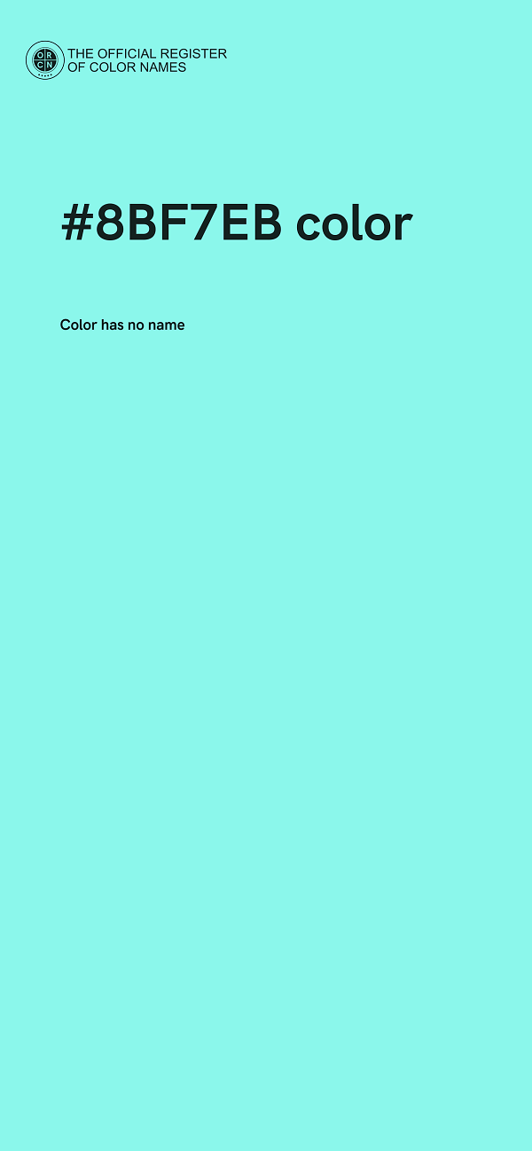 #8BF7EB color image