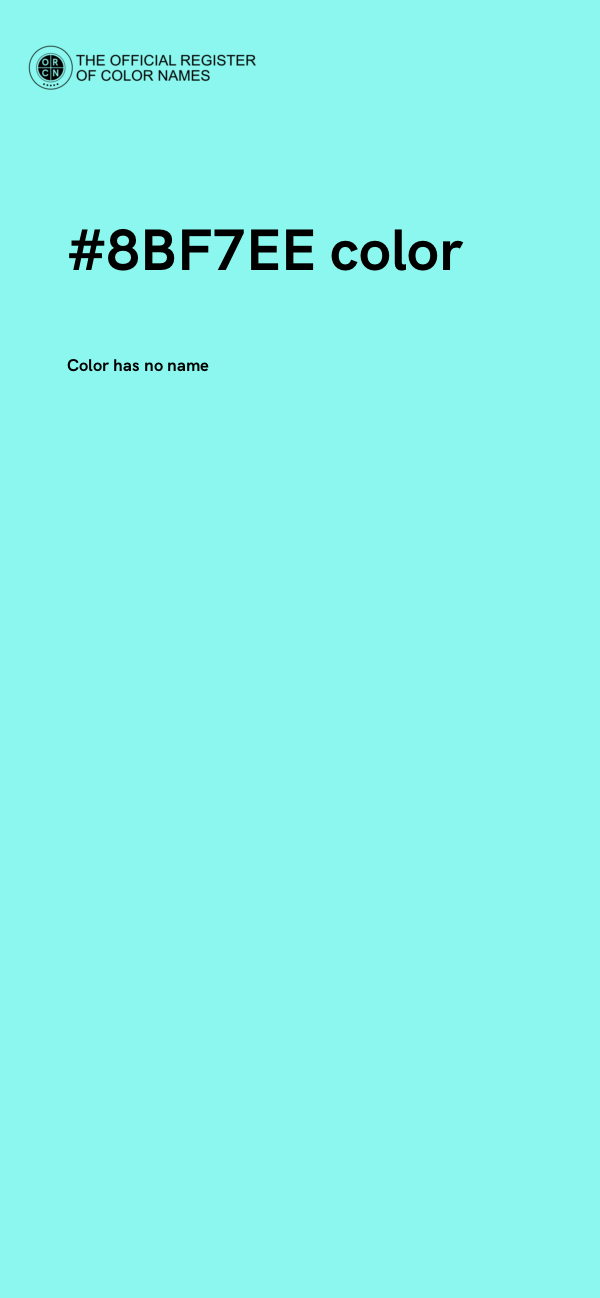 #8BF7EE color image