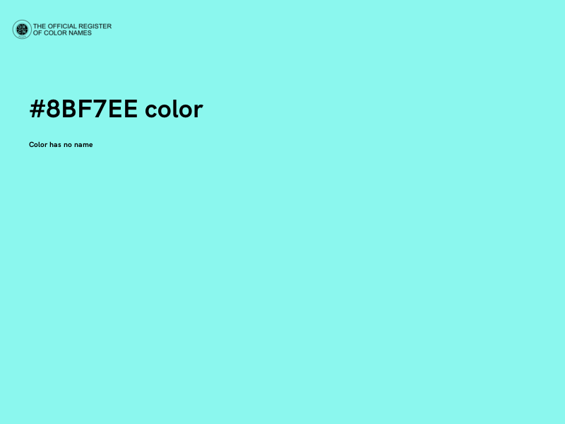 #8BF7EE color image