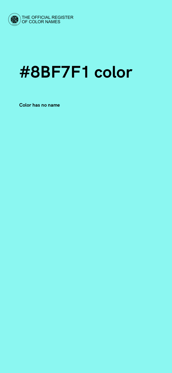 #8BF7F1 color image
