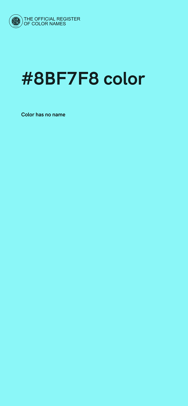 #8BF7F8 color image
