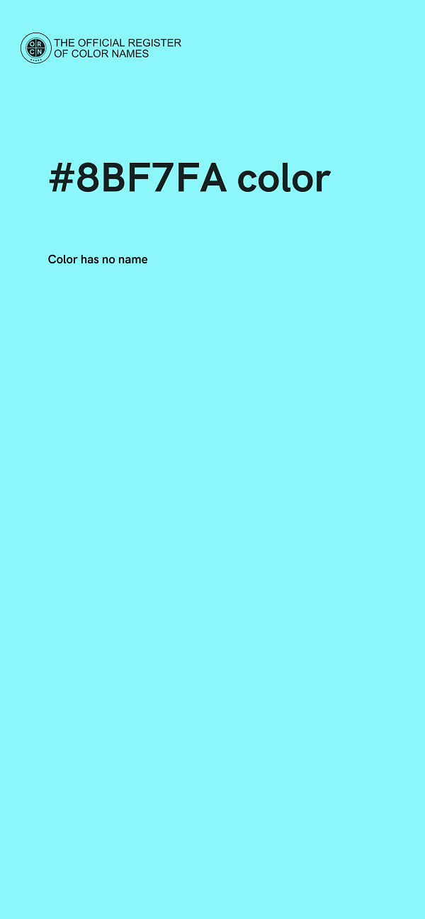 #8BF7FA color image