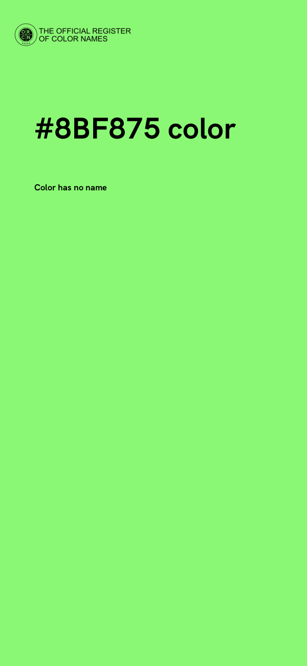 #8BF875 color image