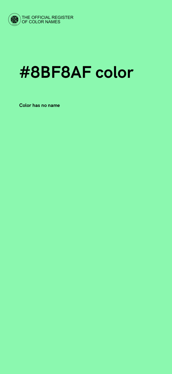 #8BF8AF color image