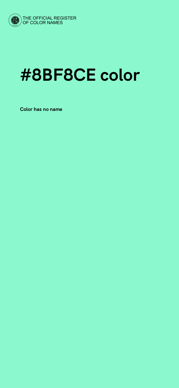 #8BF8CE color image