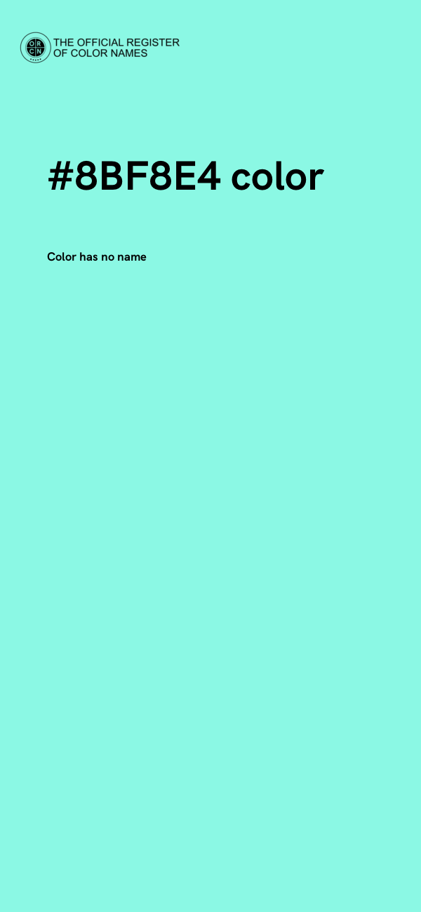 #8BF8E4 color image