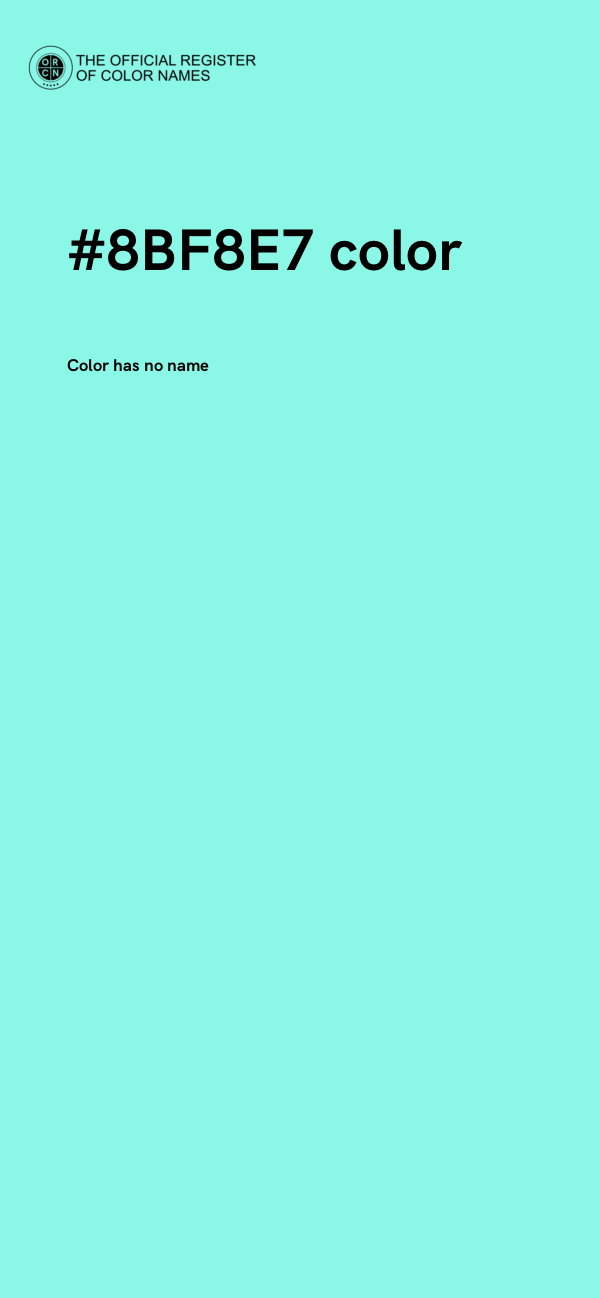 #8BF8E7 color image