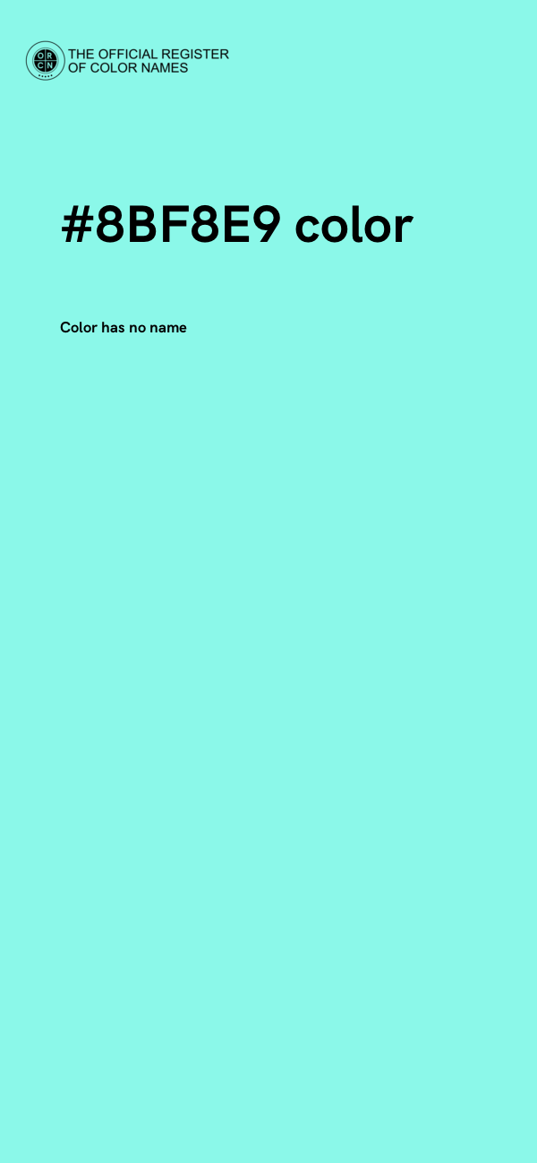 #8BF8E9 color image