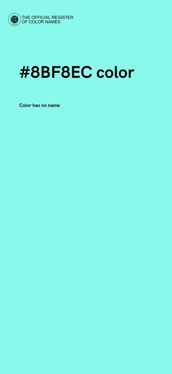 #8BF8EC color image