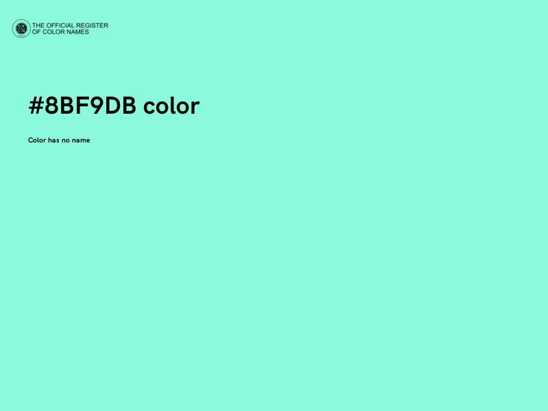 #8BF9DB color image