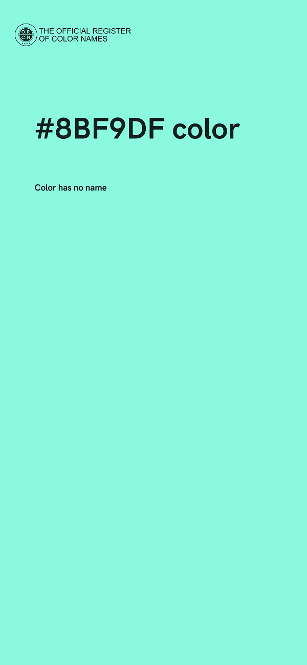 #8BF9DF color image
