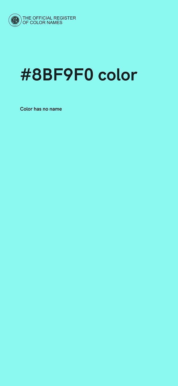 #8BF9F0 color image