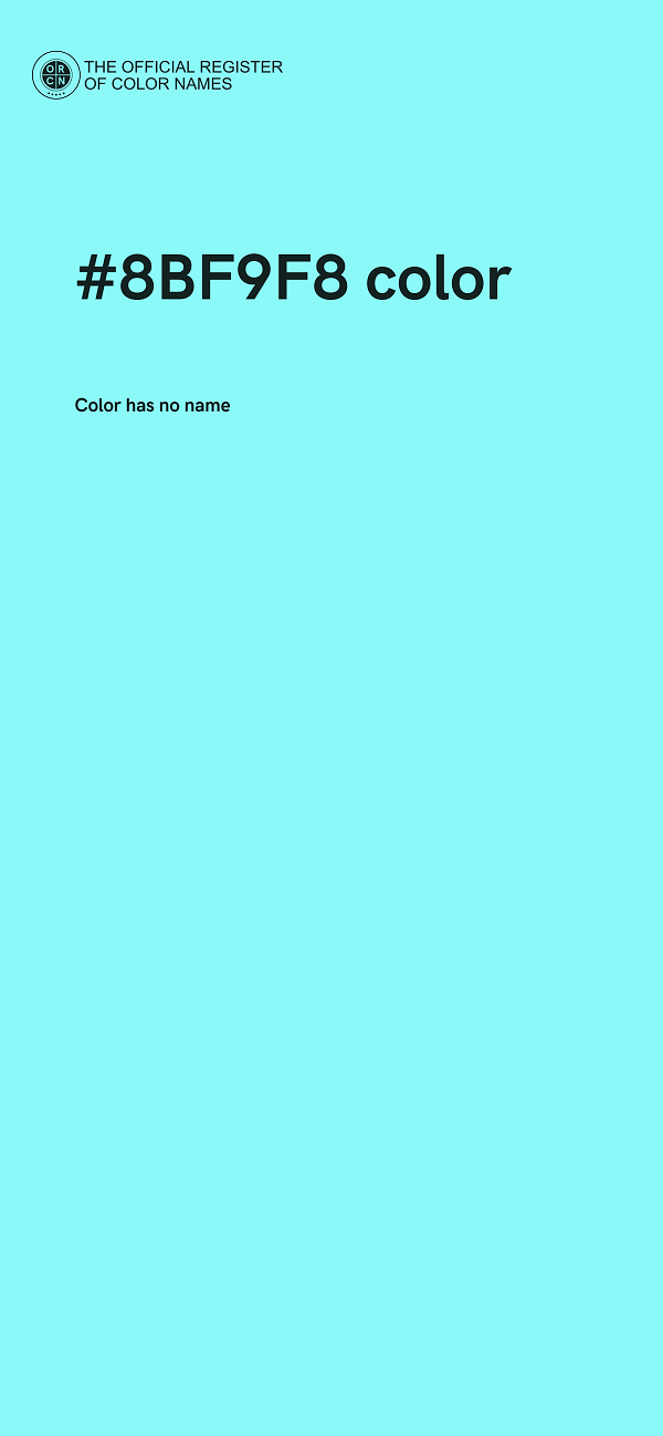 #8BF9F8 color image