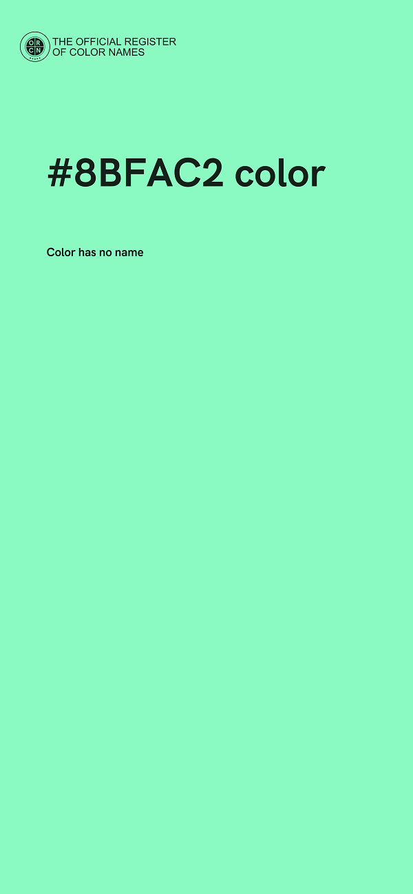 #8BFAC2 color image