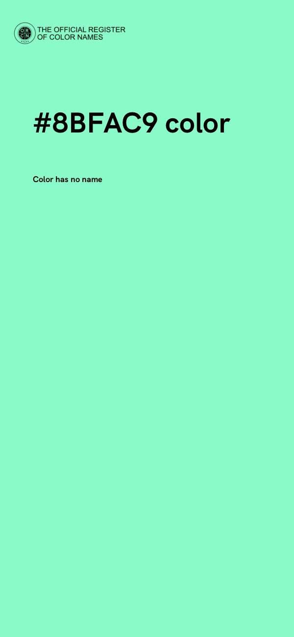 #8BFAC9 color image