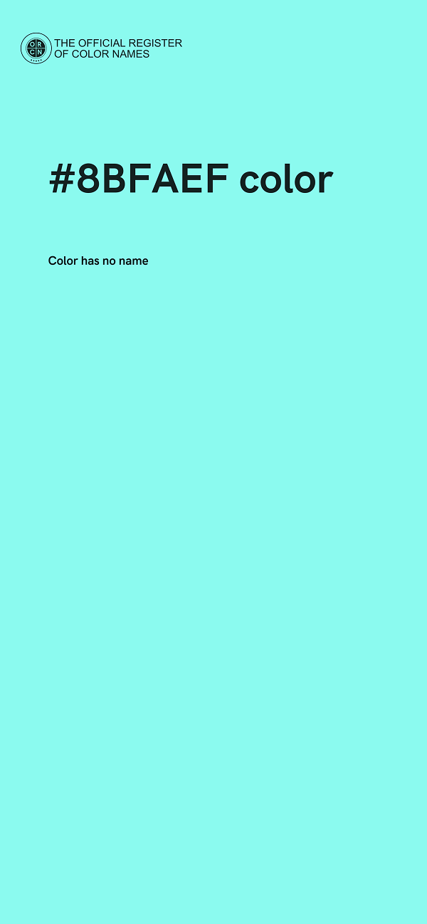 #8BFAEF color image