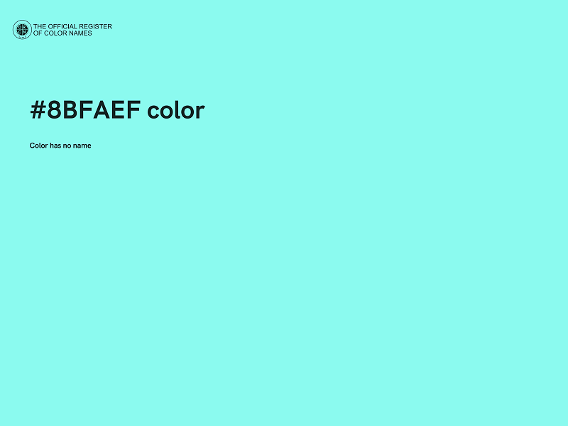 #8BFAEF color image