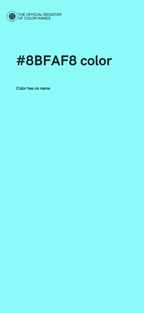 #8BFAF8 color image