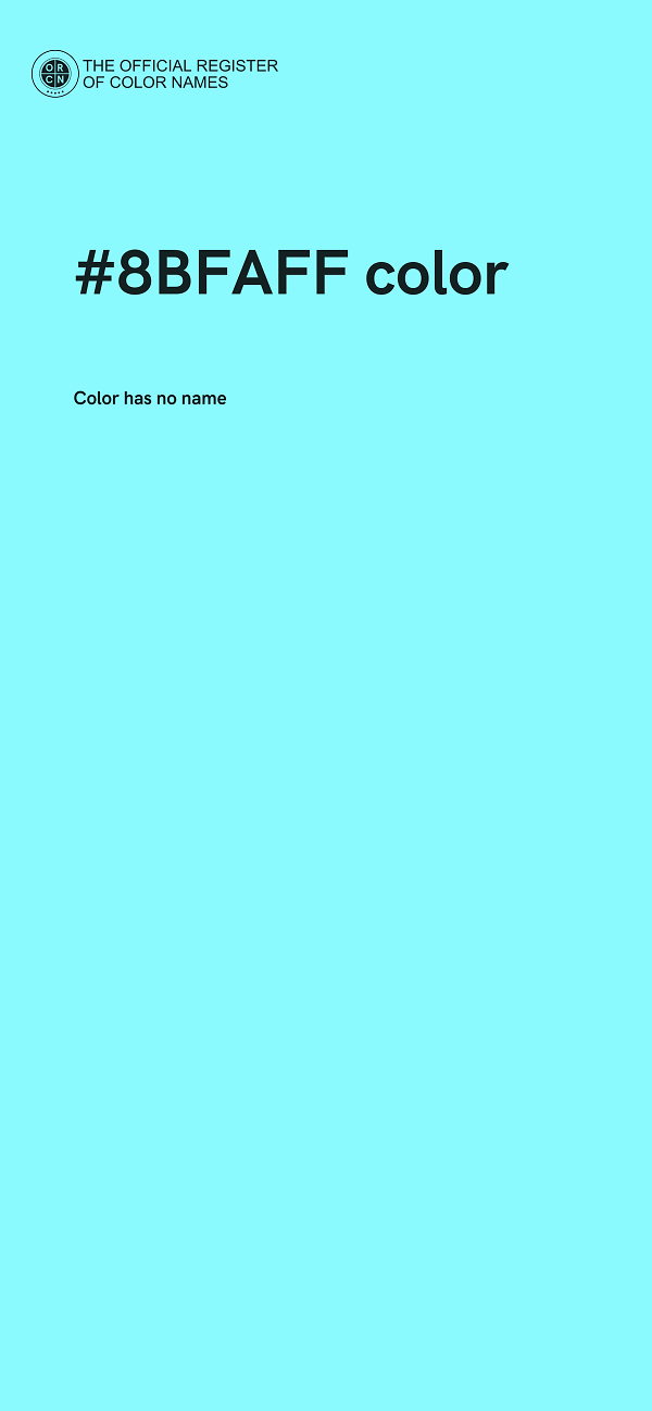 #8BFAFF color image
