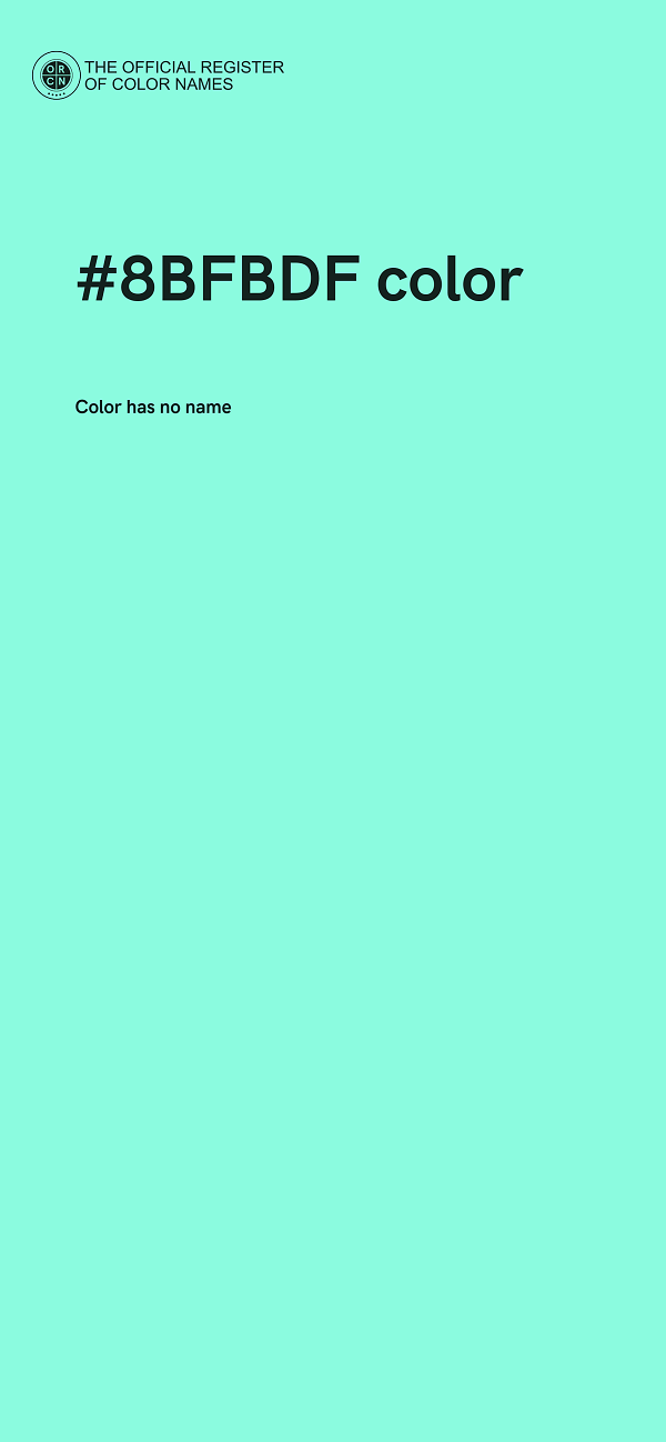 #8BFBDF color image