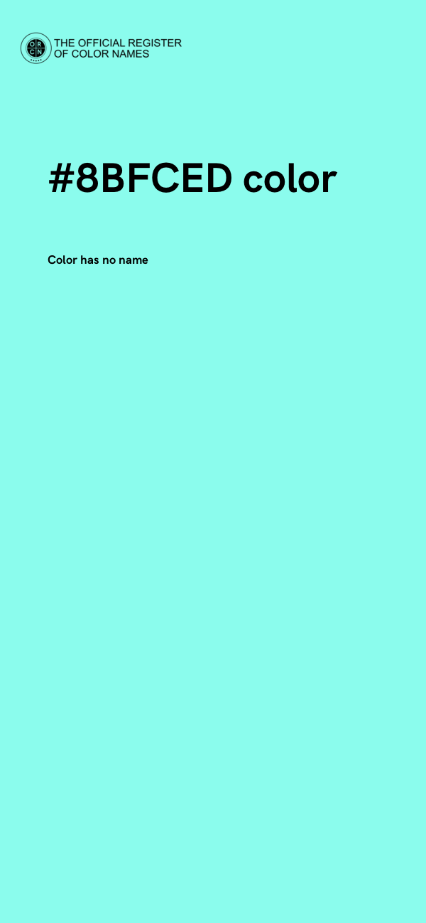 #8BFCED color image