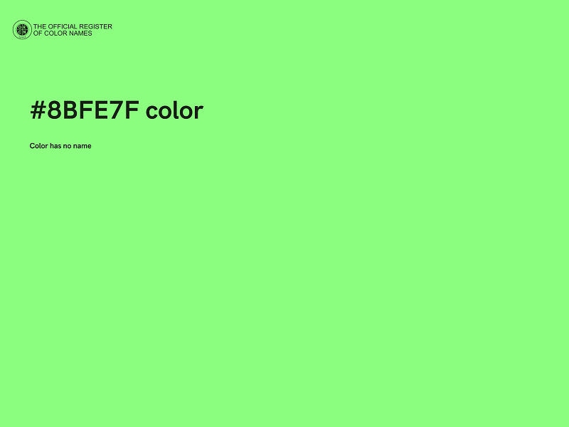 #8BFE7F color image