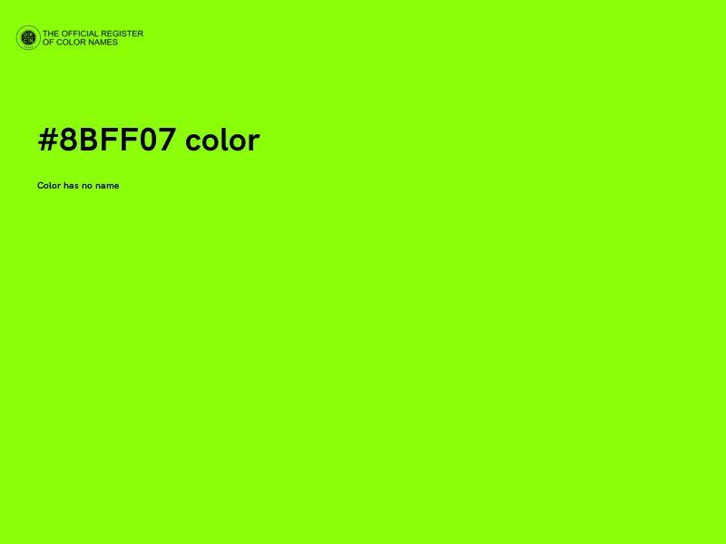 #8BFF07 color image