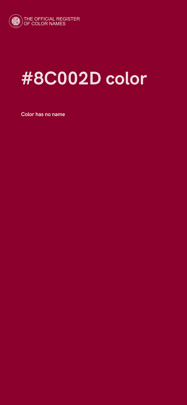 #8C002D color image