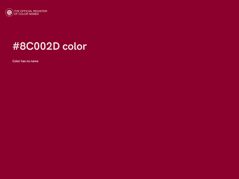 #8C002D color image
