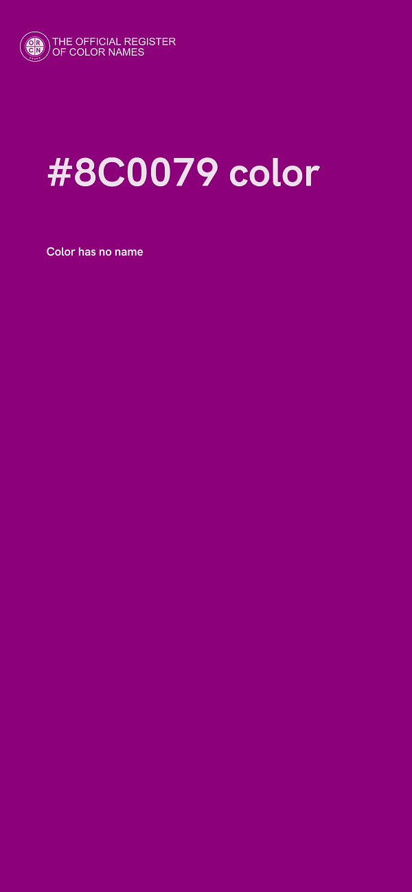 #8C0079 color image