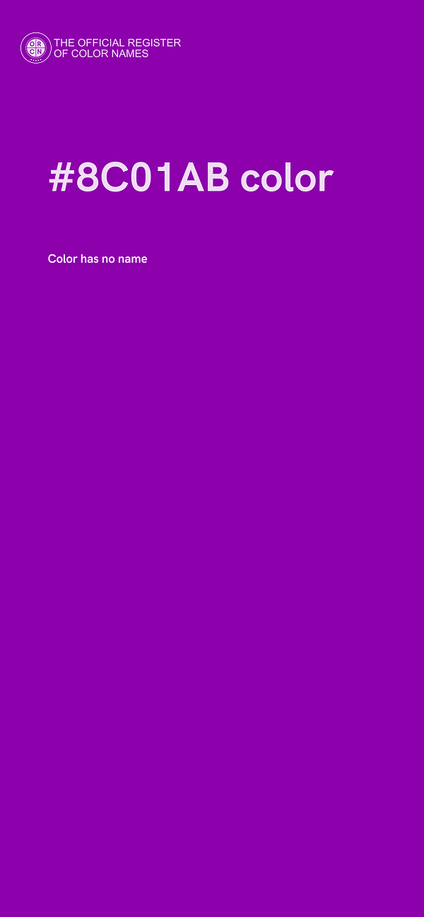 #8C01AB color image