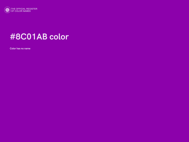 #8C01AB color image