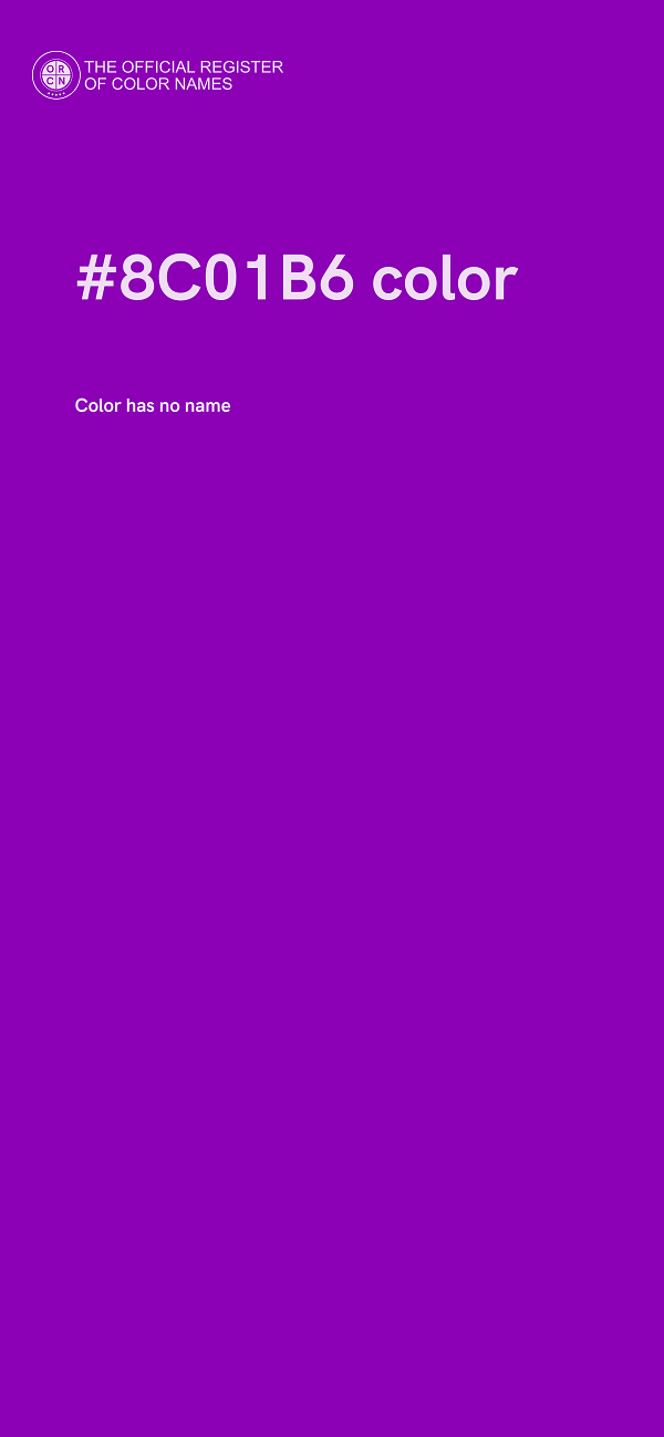 #8C01B6 color image