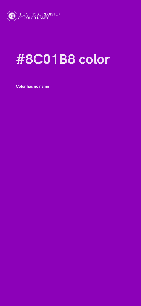 #8C01B8 color image