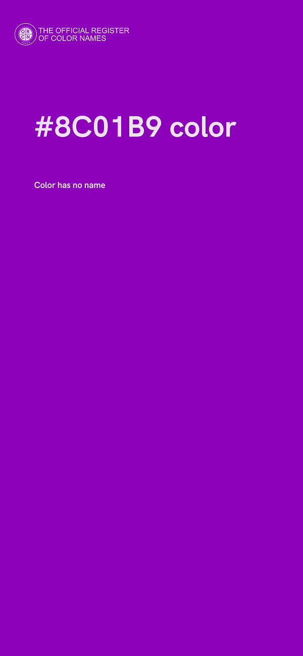 #8C01B9 color image