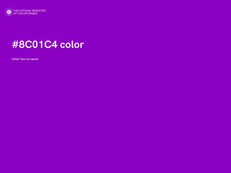 #8C01C4 color image