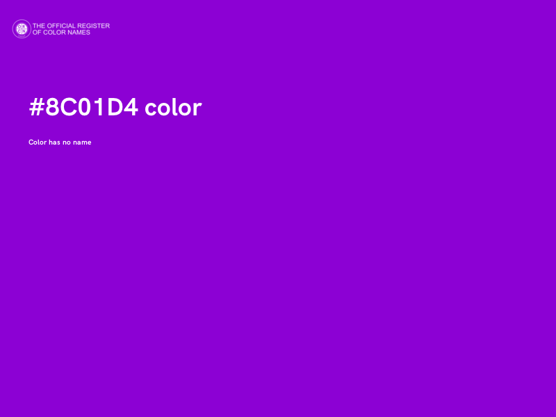 #8C01D4 color image
