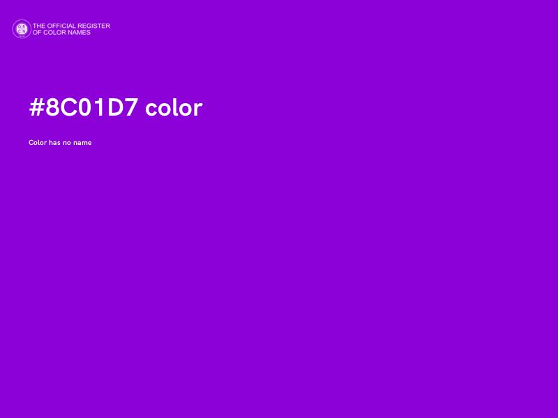 #8C01D7 color image