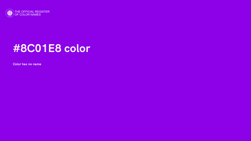#8C01E8 color image