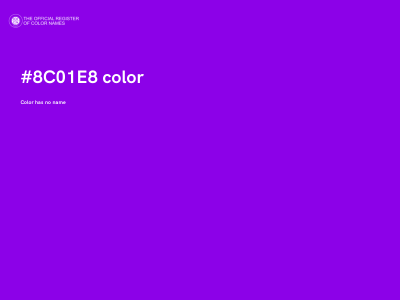 #8C01E8 color image