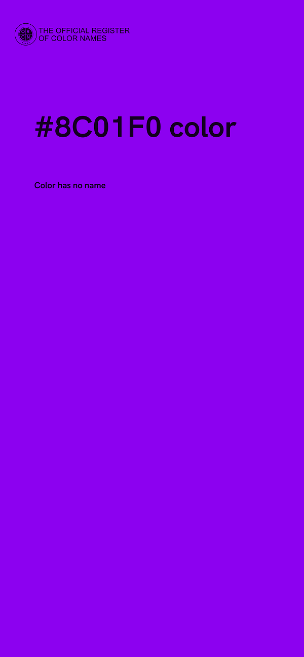 #8C01F0 color image